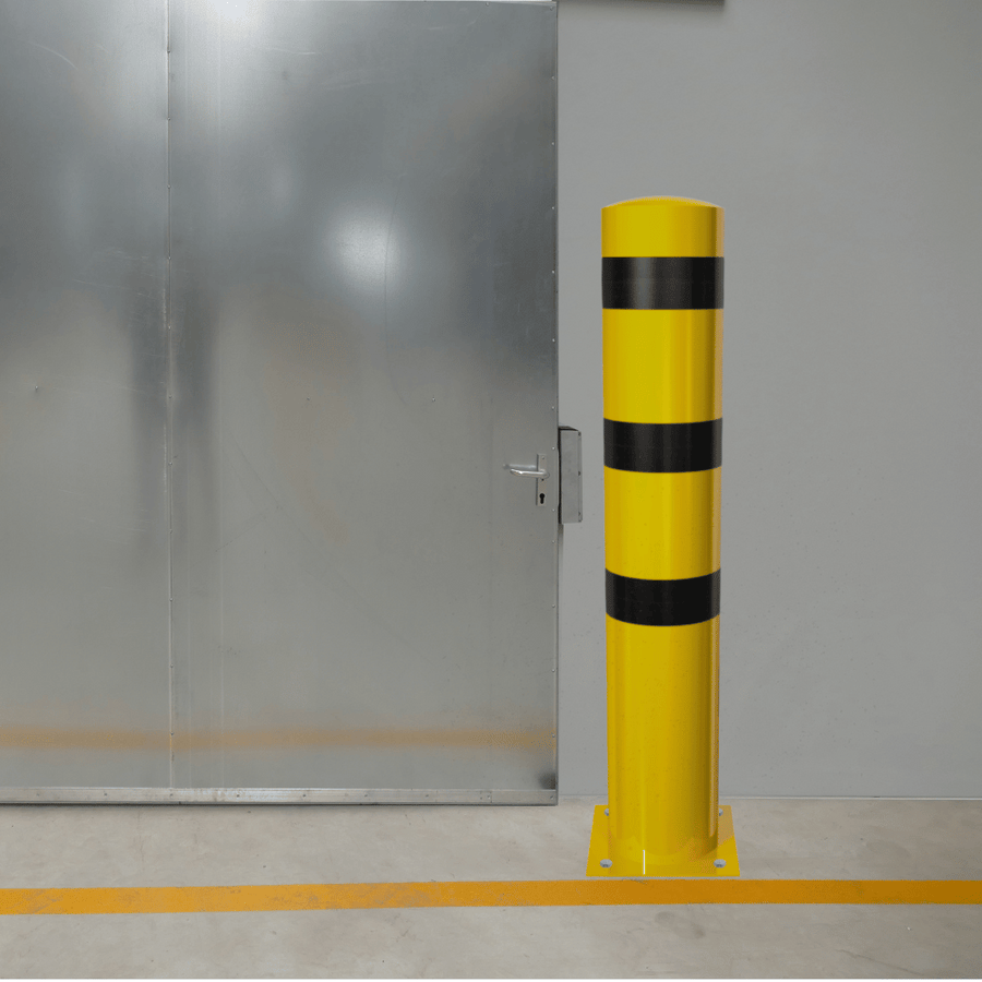 Rampaal Ø273 mm | Geel-zwart | Op voetplaat