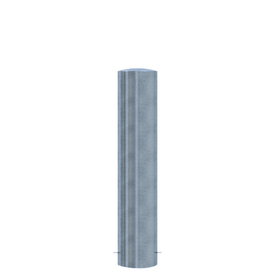 Verzinkt stalen rampaal Ø273 mm, 1500mm hoog, met gelaste kap voor betonverankering.