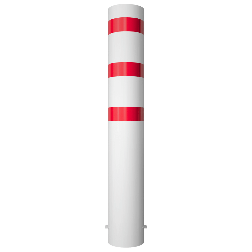 Rampaal Ø273 mm | Wit-rood | Voor betonverankering