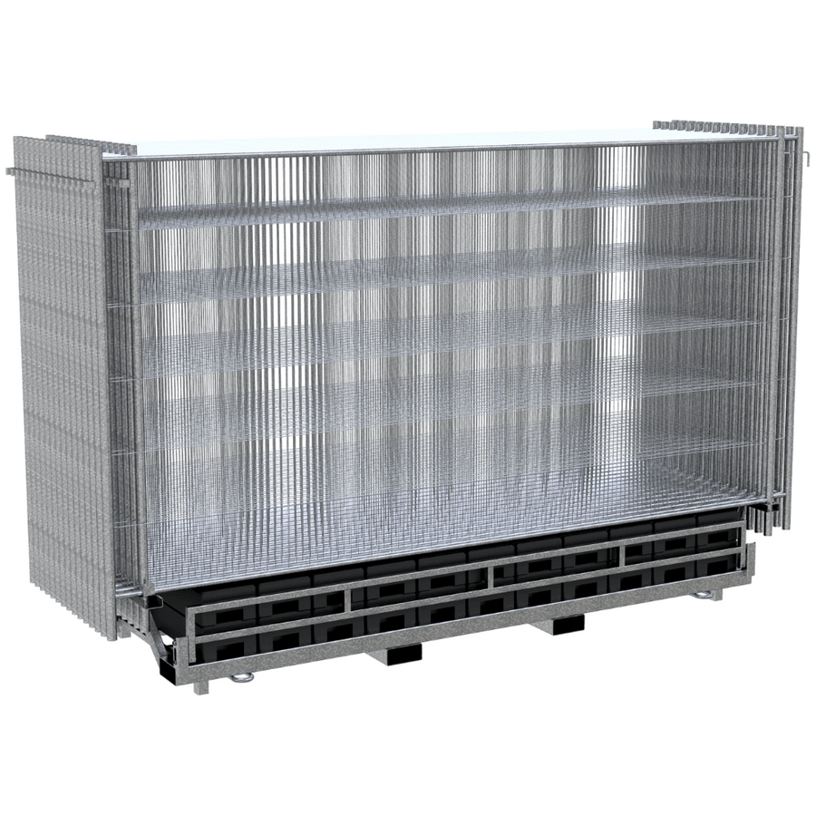 Set 30x bouwhek Profi | Inclusief stalen opslagcontainer en 30 voeten