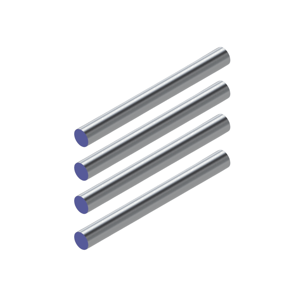 Set van 4 ankerpennen Ø25 x 250 mm voor verkeerseilanden