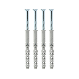 Set van 4 schroeven 8x80 en pluggen 10x100