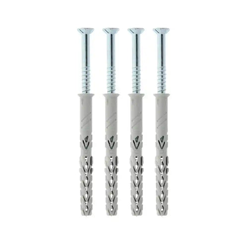 Set van 4 schroeven 8x80 en pluggen 10x100