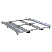 Gegalvaniseerd stalen transportframe voor 35 dranghekken met 17 spijlen, 250 x 110 cm.