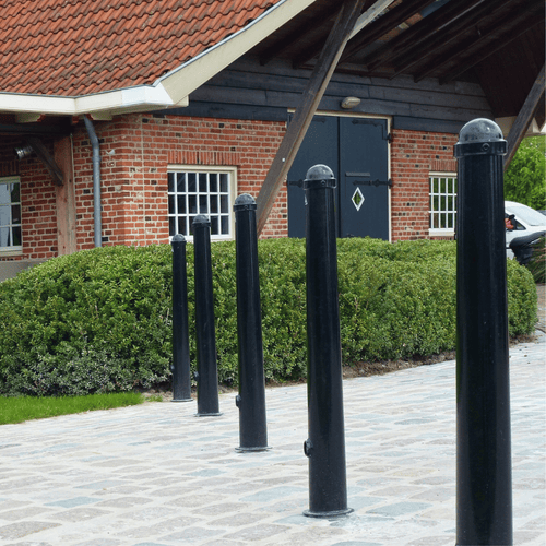 Trottoirpaal | Ø108 mm met helm kop | Montage- en kleuropties