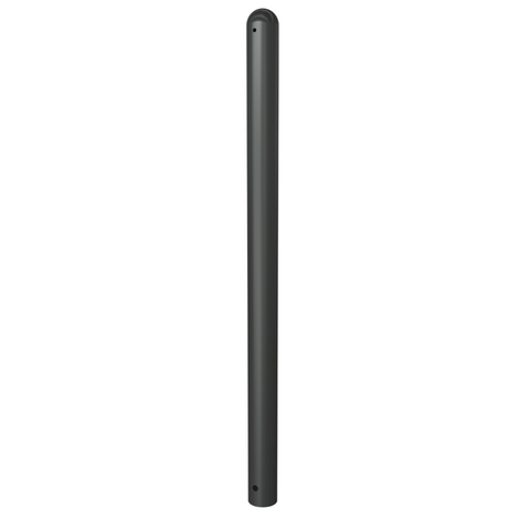 Antracietgrijze trottoirpaal Ø76 mm met puntkop, voor vaste betonverankering.