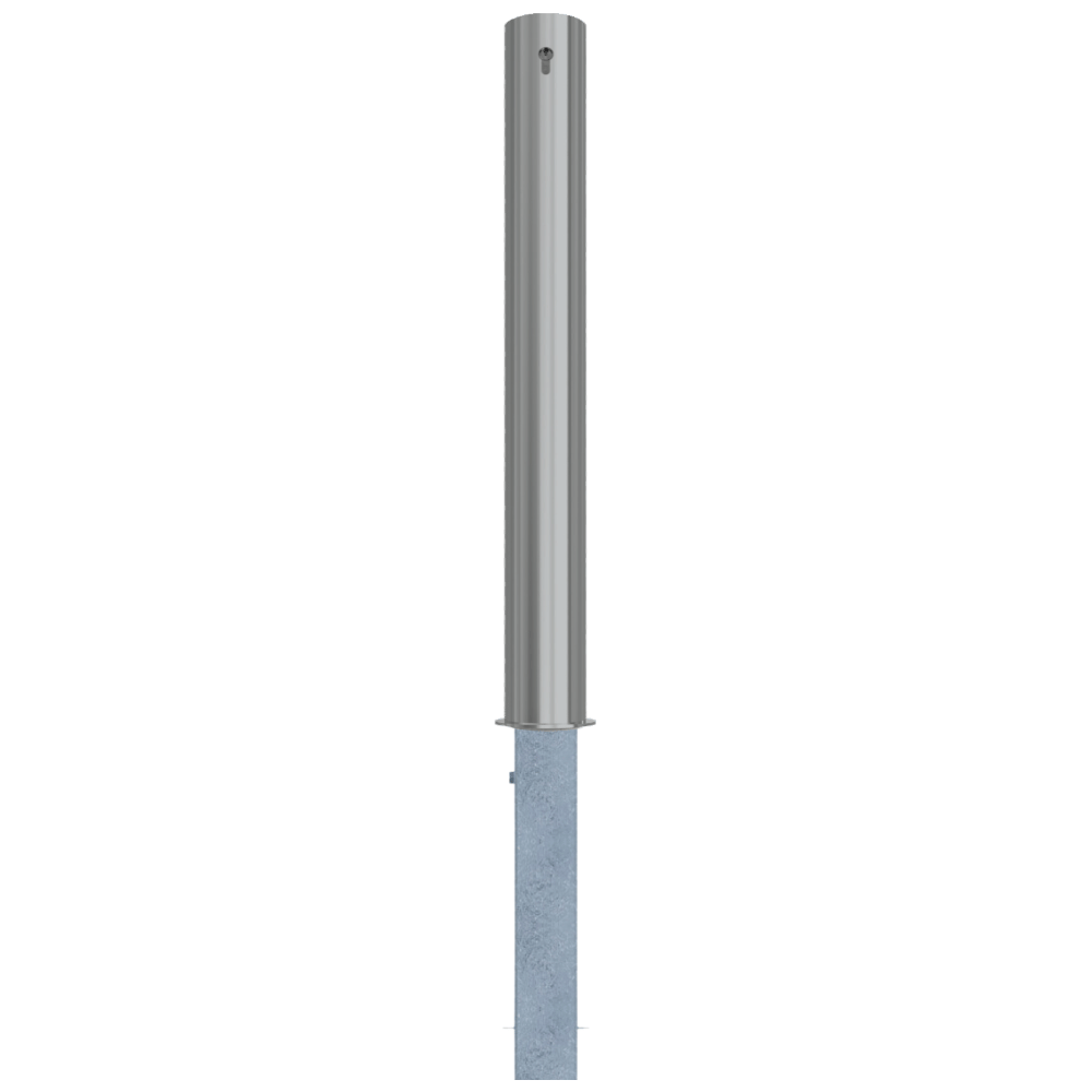 Uitneembare afzetpaal RVS | Ø102 x 900 mm | Met slot opties