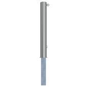 RVS uitneembare afzetpaal, Ø102x900mm, met driekantslot en 1 kettingoog.