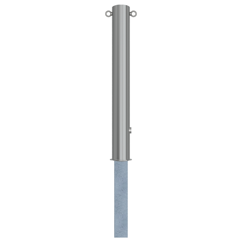 Uitneembare afzetpaal RVS | Ø102 x 900 mm | Met slot opties