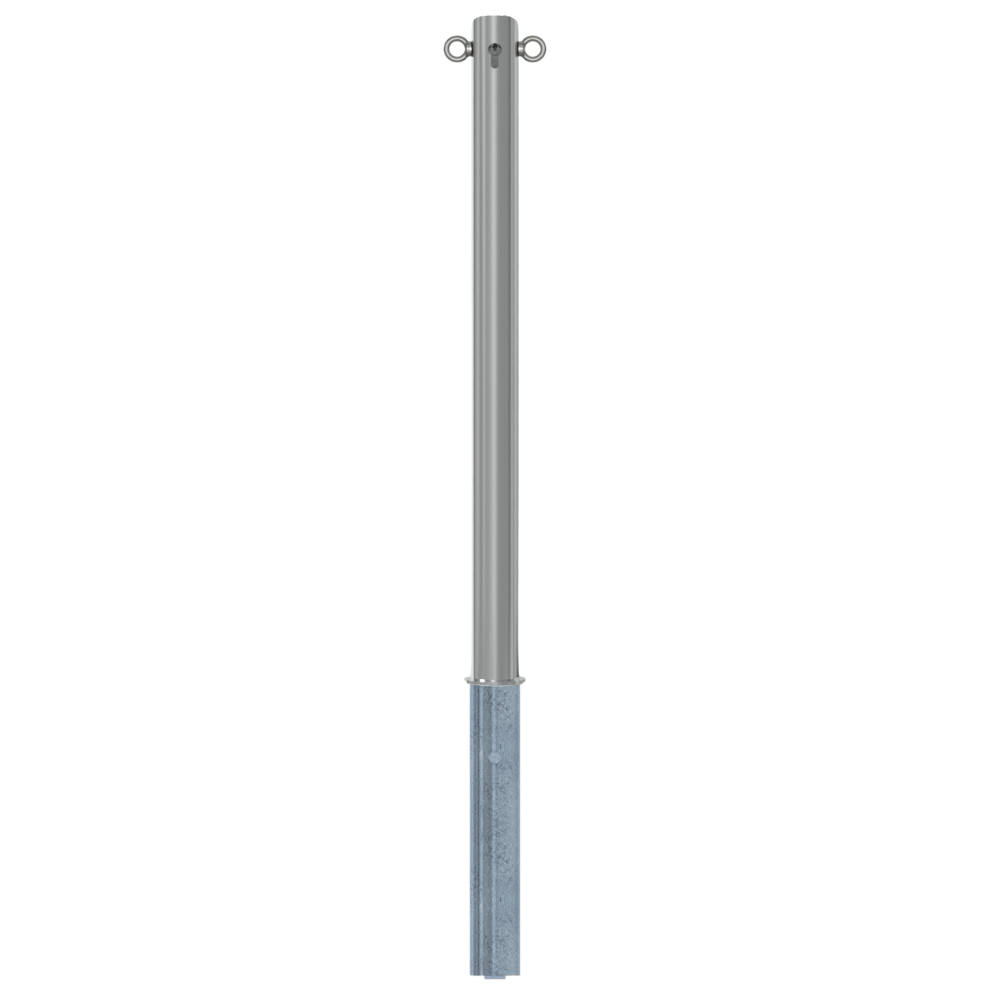 Uitneembare afzetpaal RVS | Ø60 x 900 mm | Met slot opties