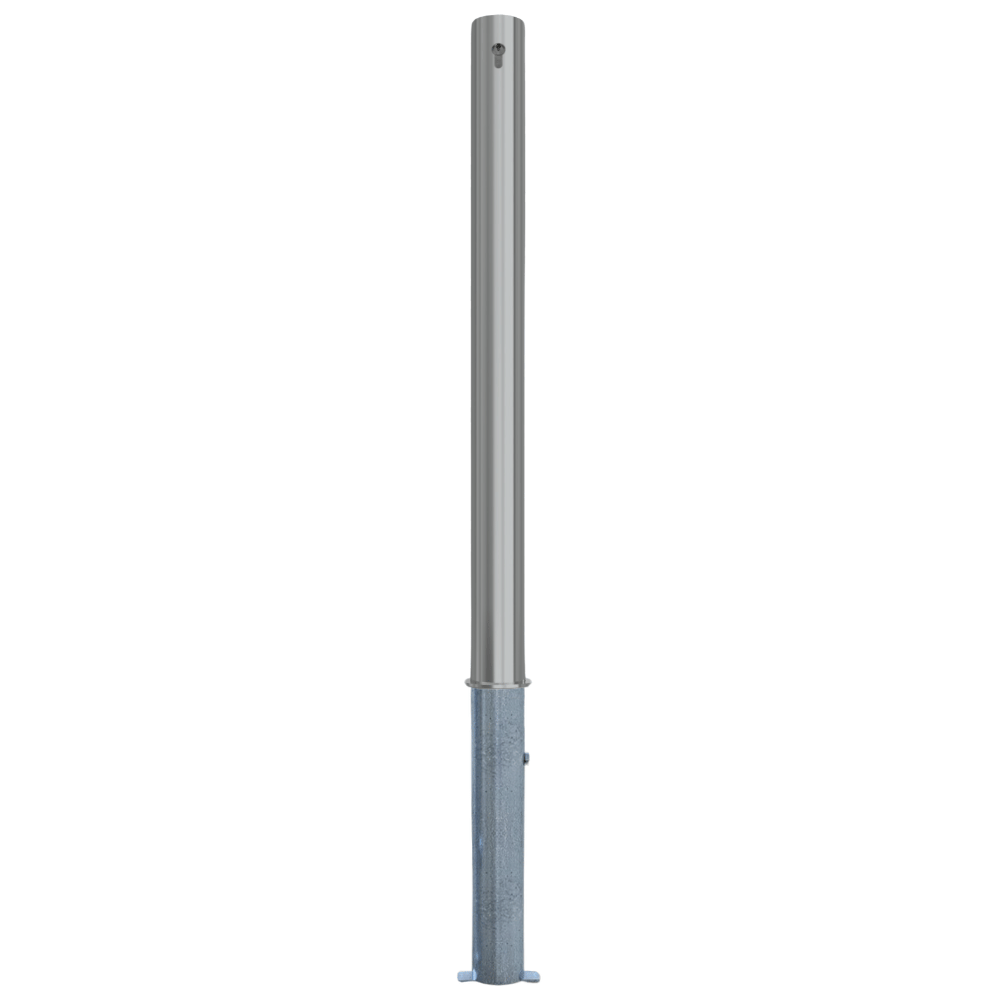 Uitneembare afzetpaal RVS | Ø76 x 900 mm | Met slot opties