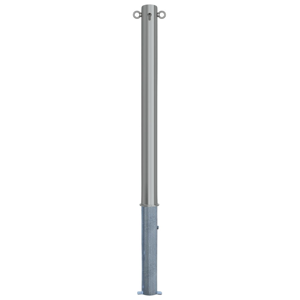 Uitneembare afzetpaal RVS | Ø76 x 900 mm | Met slot opties