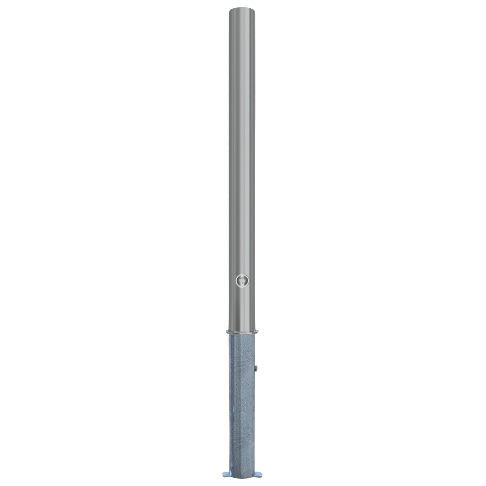 Uitneembare afzetpaal RVS | Ø76 x 900 mm | Met slot opties
