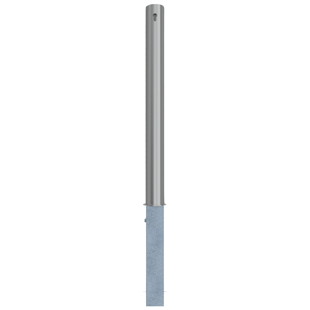 Uitneembare afzetpaal RVS | Ø89 x 900 mm | Met slot opties