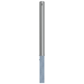 RVS uitneembare afzetpaal, Ø89 x 900 mm, met cilinderslot optie, op een witte achtergrond.