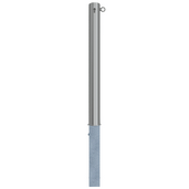 RVS uitneembare afzetpaal Ø89x900mm met cilinderslot en 1 kettingoog.