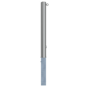 RVS uitneembare afzetpaal, Ø89 x 900 mm, met driekantslot en 1 kettingoog.