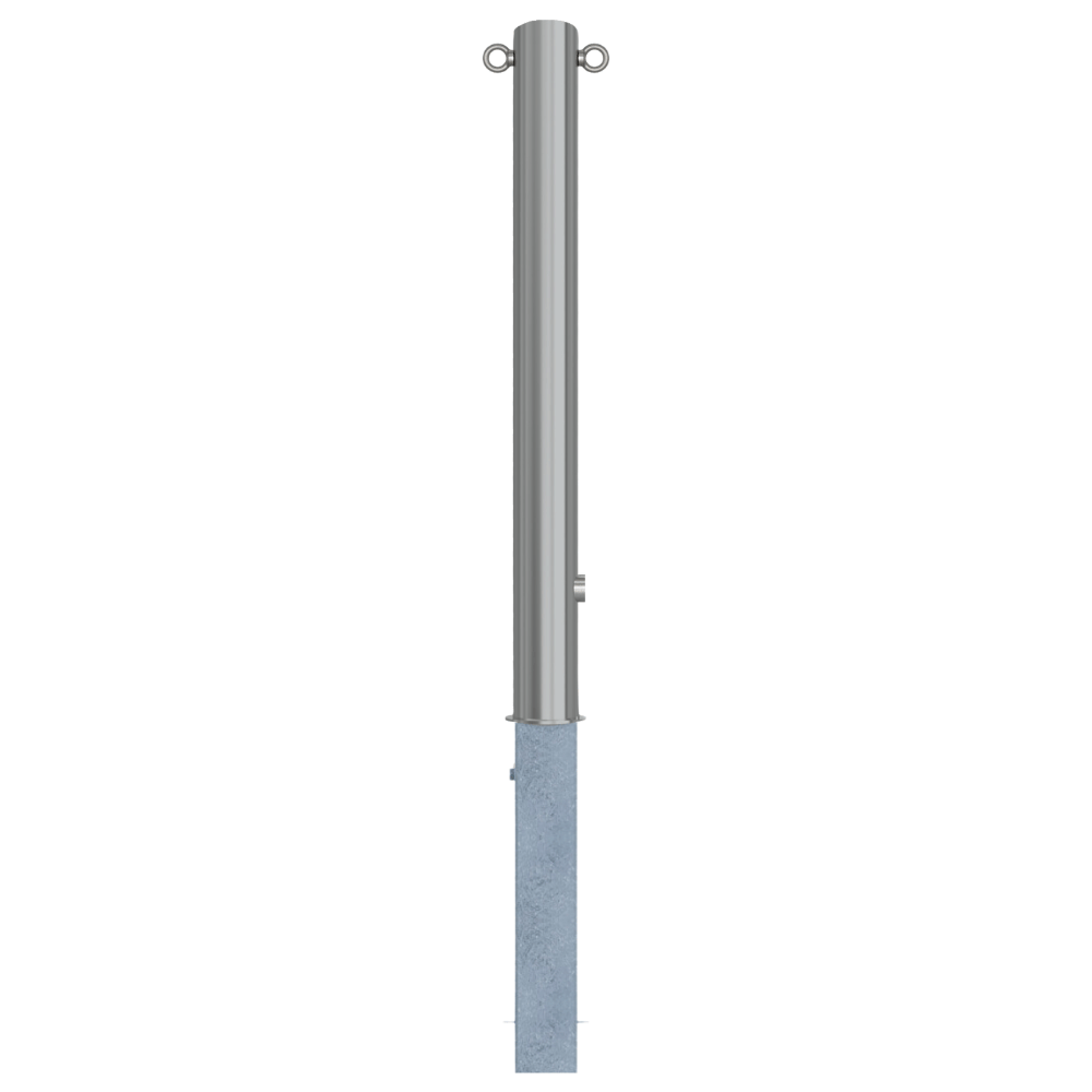 Uitneembare afzetpaal RVS | Ø89 x 900 mm | Met slot opties