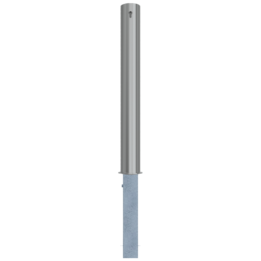 Uitneembare parkeerpaal RVS | Ø102 x 900 mm | Met slot opties