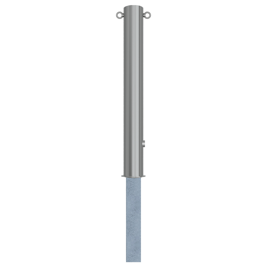 Uitneembare parkeerpaal RVS | Ø102 x 900 mm | Met slot opties