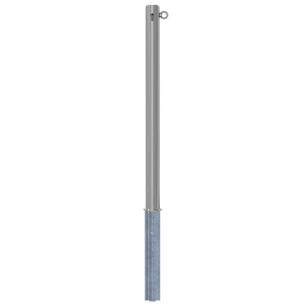 Uitneembare parkeerpaal RVS | Ø60 x 900 mm | Met slot opties