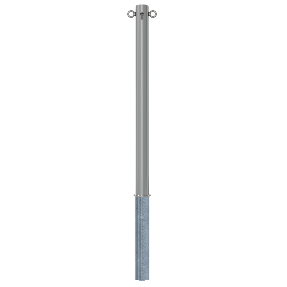 Uitneembare parkeerpaal RVS | Ø60 x 900 mm | Met slot opties