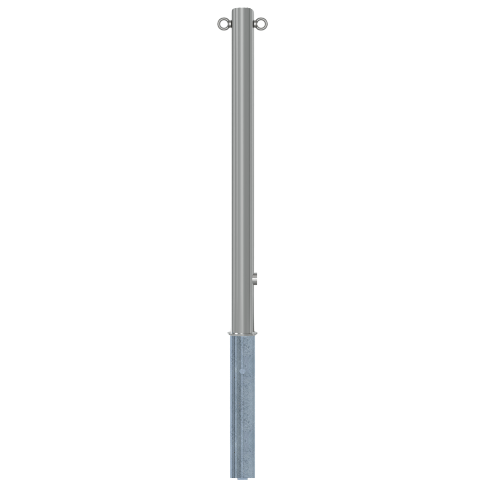 Uitneembare parkeerpaal RVS | Ø60 x 900 mm | Met slot opties
