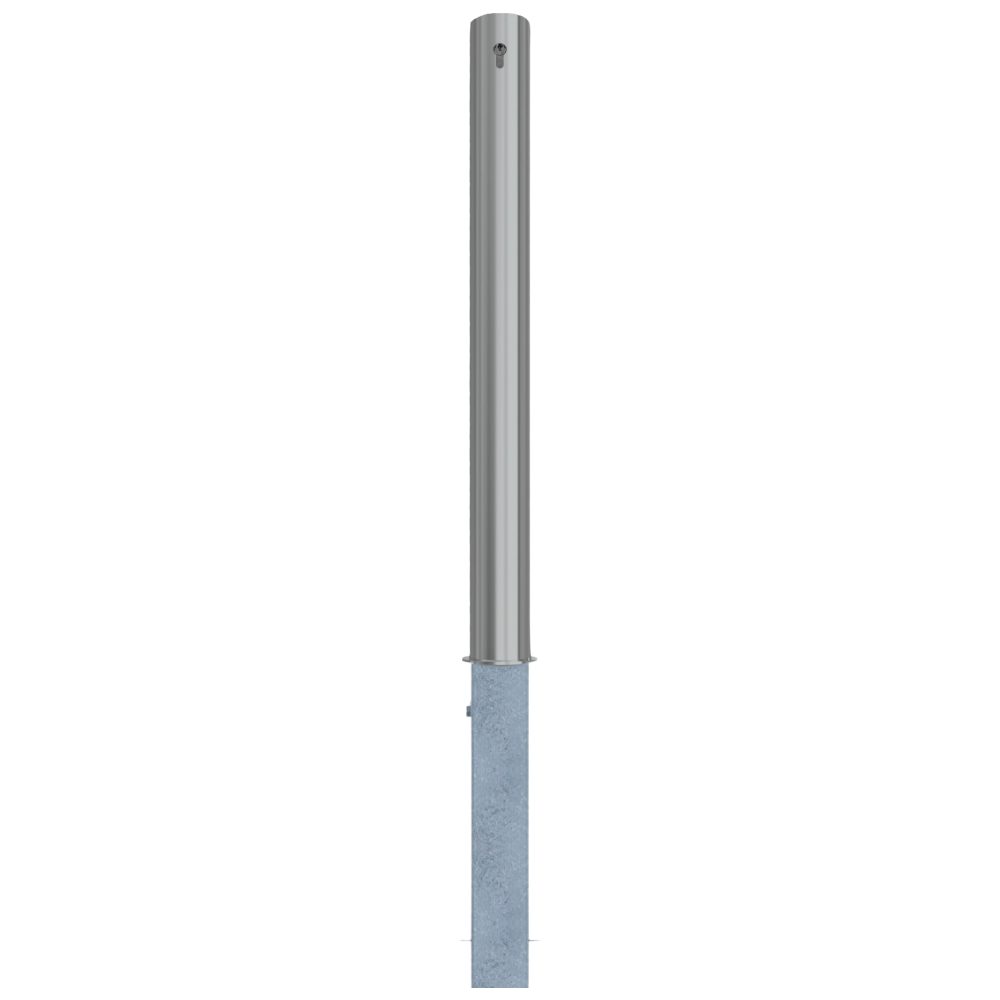 Uitneembare parkeerpaal RVS | Ø89 x 900 mm | Met slot opties