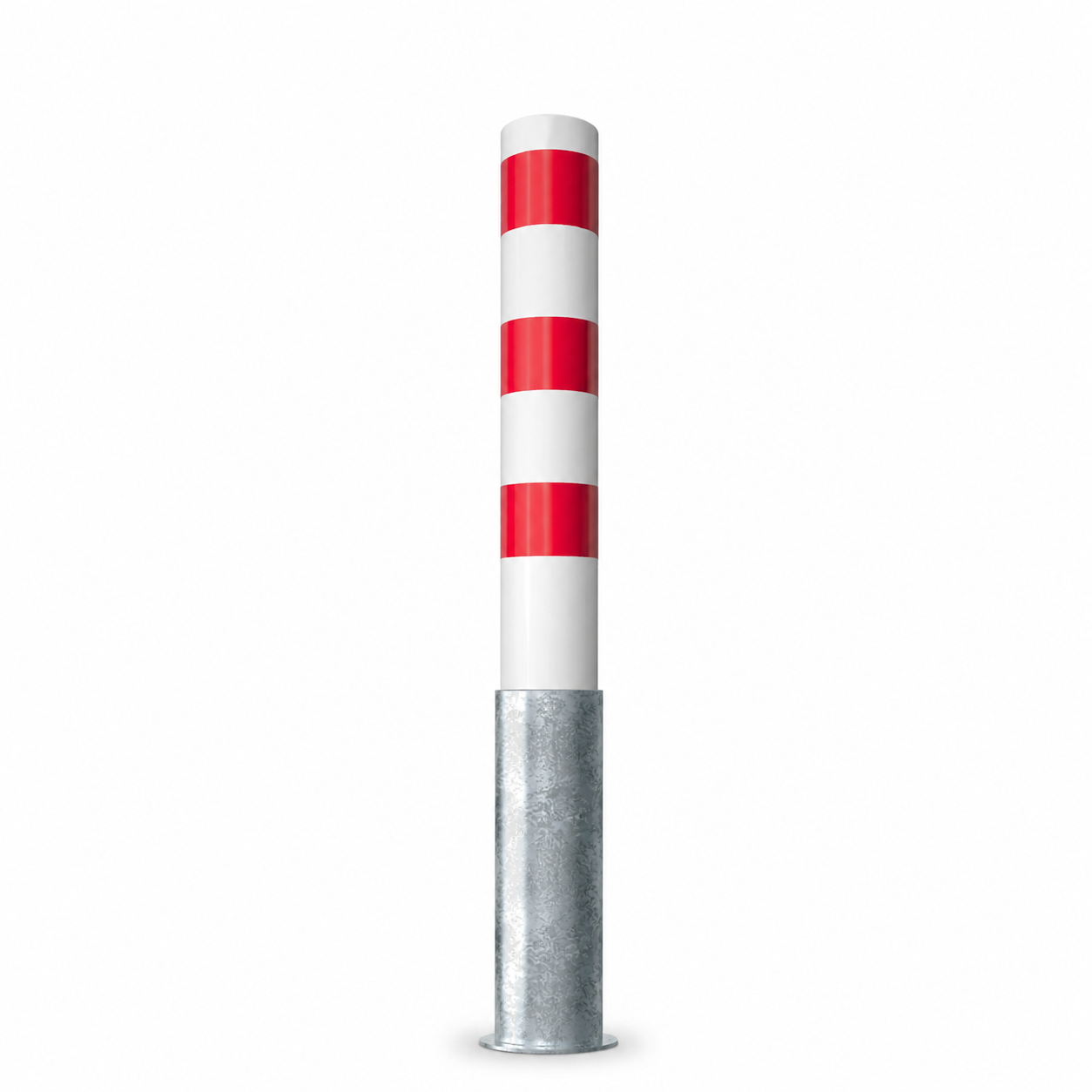 Uitneembare rampaal Ø152 mm in wit-rood zonder slot