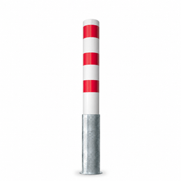 Uitneembare rampaal Ø152 mm in wit-rood zonder slot