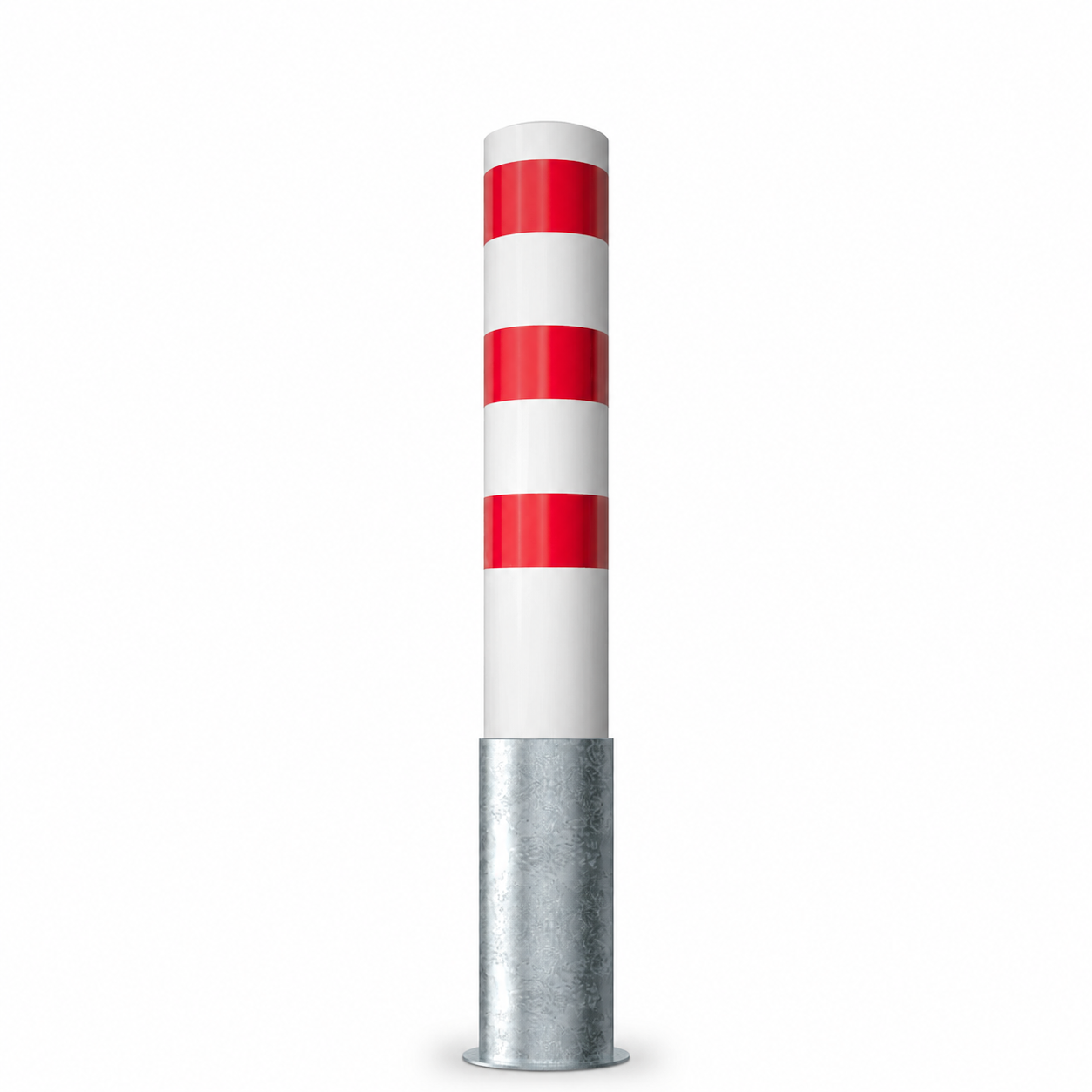 Uitneembare rampaal Ø193 mm in wit-rood zonder slot