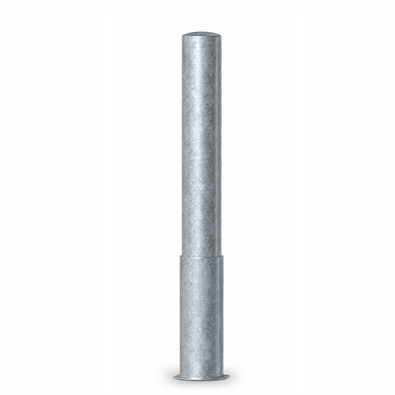 Verzinkt stalen rampaal Ø152 mm, uitneembaar, met afgeronde top.
