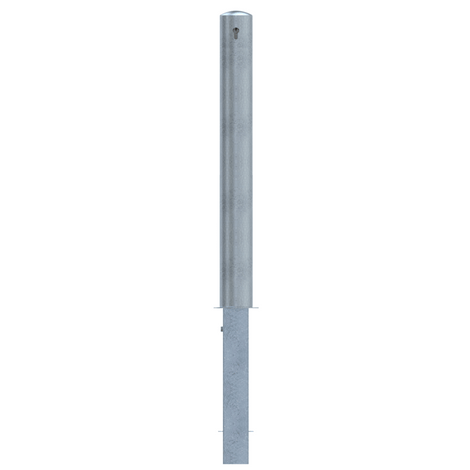 Verzinkte uitneembare afzetpaal Ø102 mm met cilinderslot.