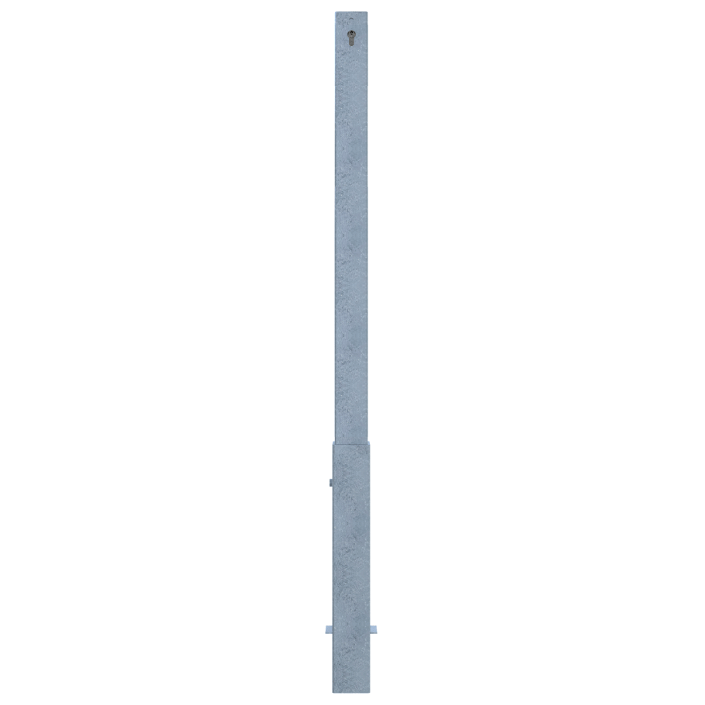 Uitneembare parkeerpaal 70x70 mm | Wit-rood of verzinkt | Met slot opties