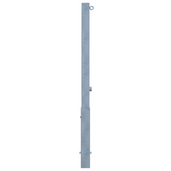 Verzinkte, uitneembare parkeerpaal 70x70 mm met driekantslot en 1 kettingoog.