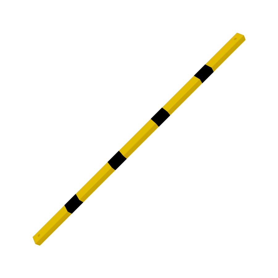 Liggers voor veiligheidsrailing 70x70 mm geel-zwart