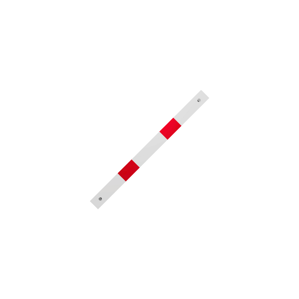 Veiligheidsrailing 70x70 mm | Wit-rood | Op voetplaat | Modulair systeem