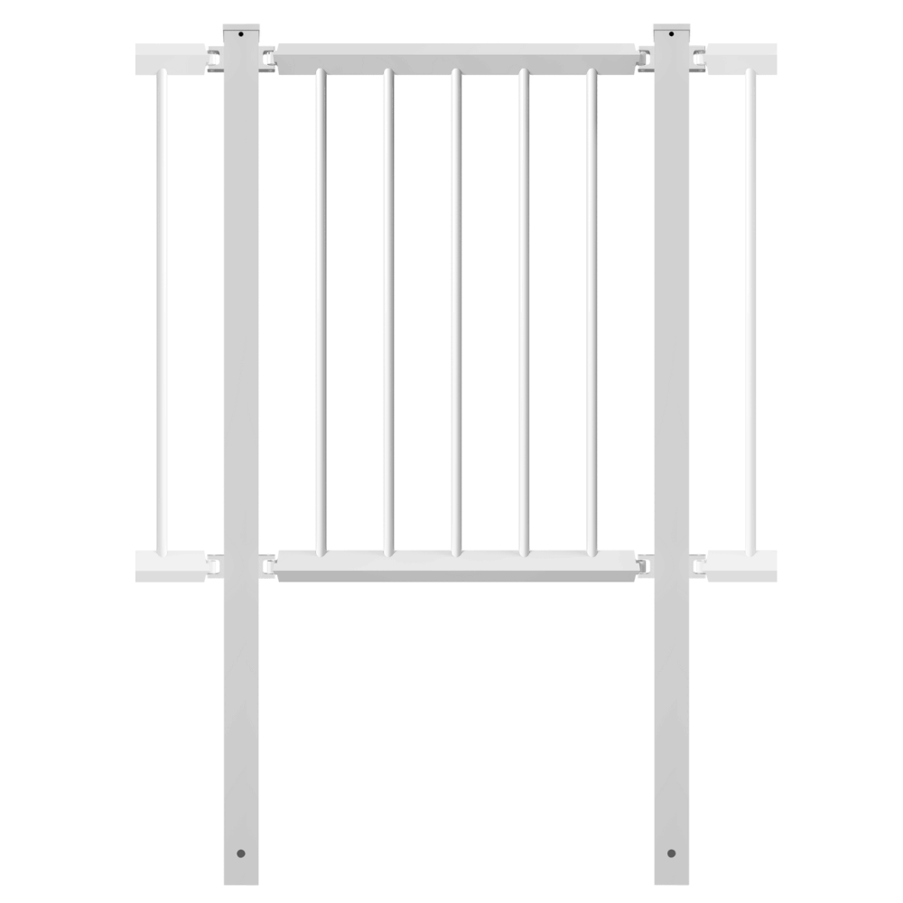 Witte panelen voor veiligheidsrailing 60x60 mm