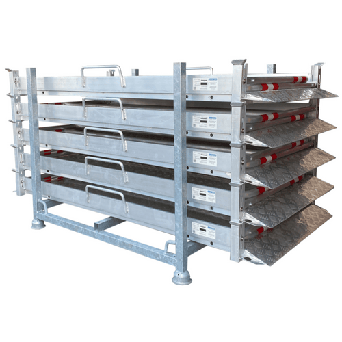 Transportpallet voor loopbruggen 120/130 cm breed | Inclusief spanband