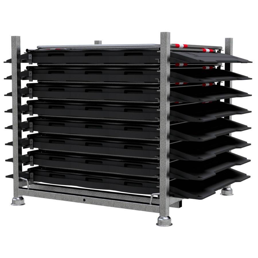 Transportpallet voor loopbruggen 100 cm breed | Inclusief spanband