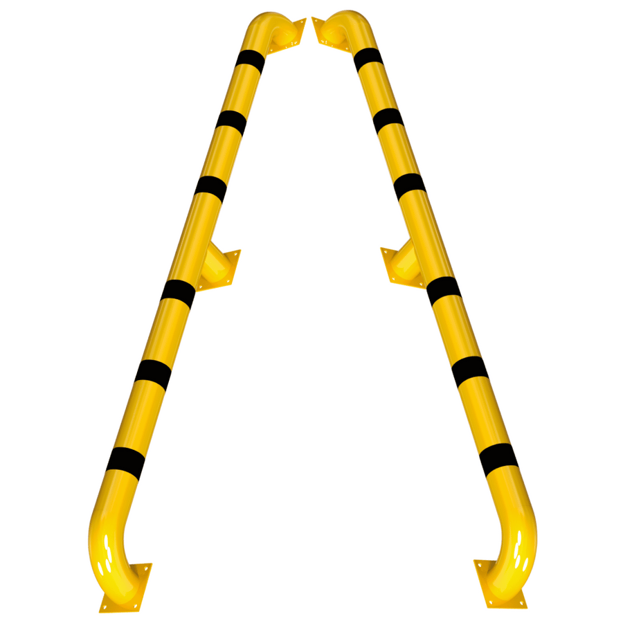 Wieldwinger Ø152 mm | Geel-zwart | Op voetplaat | Recht