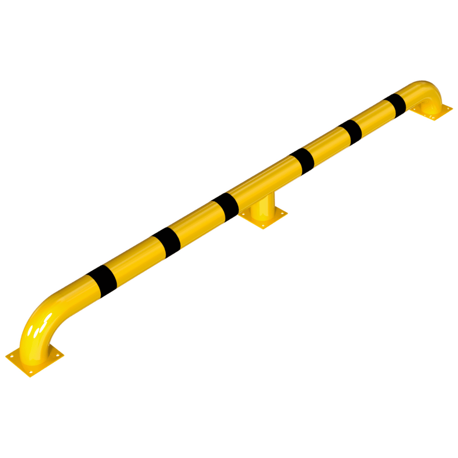 Wieldwinger Ø152 mm | Geel-zwart | Op voetplaat | Recht