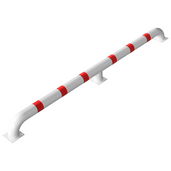 Wieldwinger Ø152 mm, wit-rood, op voetplaat, recht, voor industriële bescherming.