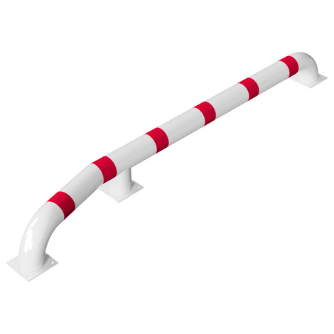 Wieldwinger Ø152 mm, wit-rood, met knik en voetplaten, rechtse uitvoering.