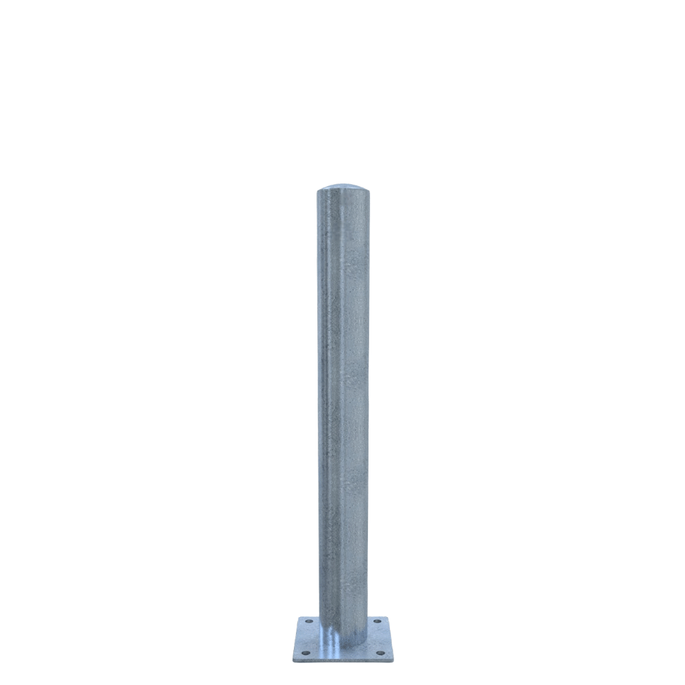 Parkeerpaal Ø102 mm | Verzinkt staal | Voor verankering in beton of op voetplaat