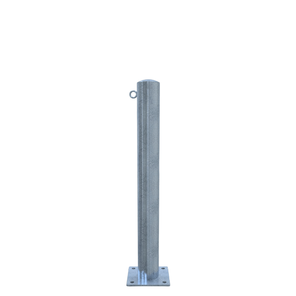 Parkeerpaal Ø102 mm | Verzinkt staal | Voor verankering in beton of op voetplaat