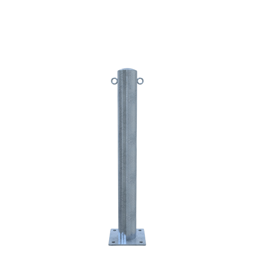 Parkeerpaal Ø102 mm | Verzinkt staal | Voor verankering in beton of op voetplaat