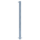 Verzinkt stalen parkeerpaal 70x70 mm met 1 kettingoog, voor betonverankering.