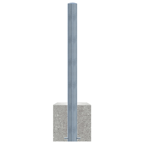 Parkeerpaal met betonvoet | Verzinkt staal | Ø60 - 102 mm