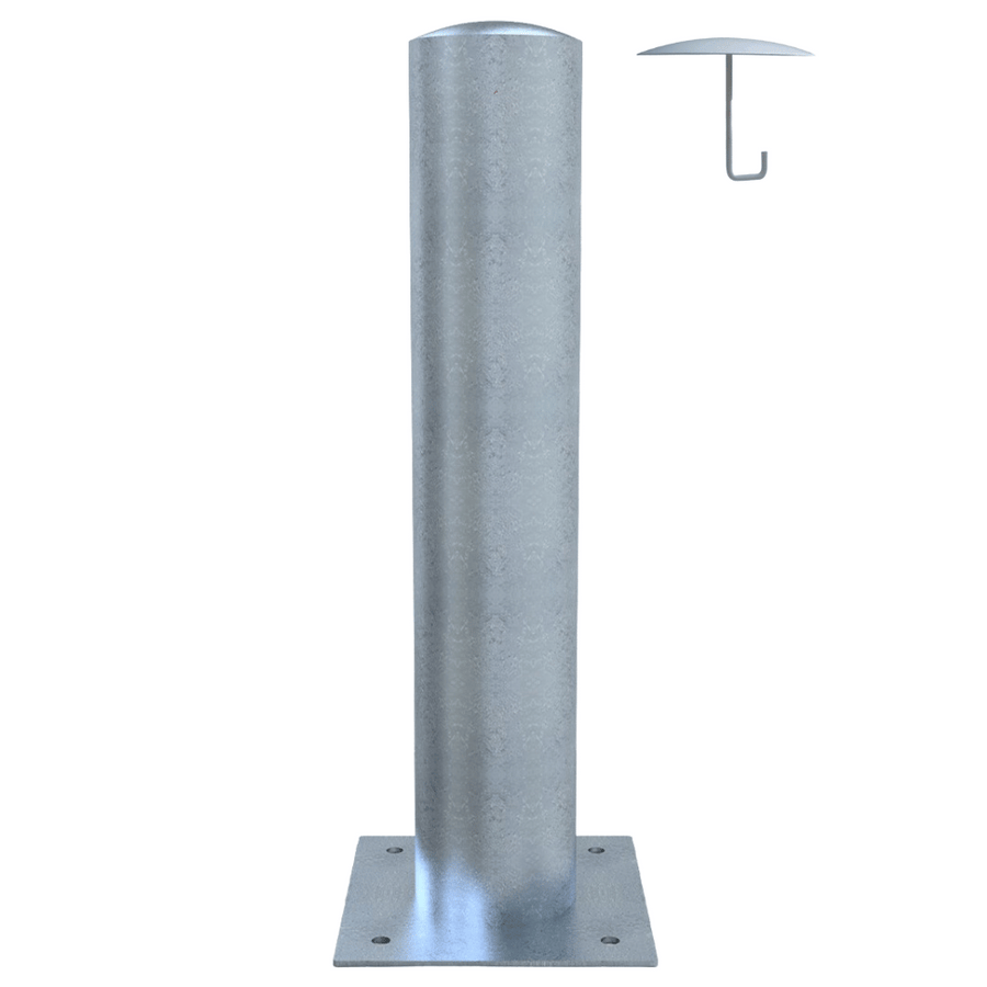 Rampaal Ø193 mm | Verzinkt staal | Op voetplaat